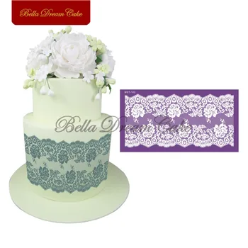 Европейский кружевной дизайн торт трафарет помадка свадебная сетка трафареты торт форма ткань для