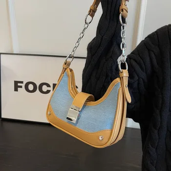 Роскошные дизайнерские сумки через плечо для женщин Модная сумка под мышками Высококачественная сумка из искусственной кожи подмышками Женские сумки на цепочке