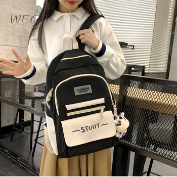 Zipper Schoolbag Компьютерный рюкзак большой емкости для средней школы Рюкзак для колледжа средней школы