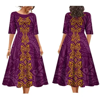Банкетное платье на заказ полинезийское винтажное платье с художественным принтом повседневное женское платье темперамента 2023 новое женское платье лето