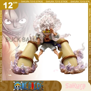 Аниме One Piece Фигурка Gear 5 Фигурка Луффи 12 см ПВХ Статуя Коллекционная Бог Солнца Ника Луффи Модели Мини Декор Фигурки Игрушки Кукла