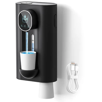 Диспенсер для полоскания рта для ванной комнаты, 18,26 унций (540 мл) Бесконтактный автоматический дозатор для полоскания рта с магнитными чашками