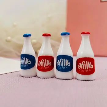 Декоративная Яркий Цвет Миниатюрные Бутылки Для Молока Модель Мини Орнамент Игровой Домик Игрушка Для Дома